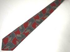 Vtg Italianissimo Mens Necktie Tie Red Blue Green Paisley USA Made 56" Short