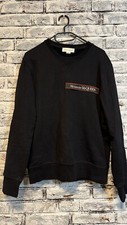 Alexander McQueen Sweater Mens L M Black Pullover Hoodie