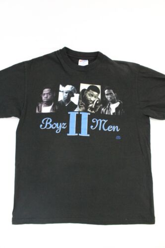 VTG Boyz II Men 1994-95 Tour T Shirt Large All Around World Tour R&B Hip Hop USA - Afbeelding 1 van 8