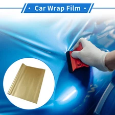 Car Wrap Film 1.5 ft x 59.84 inch Matte Gold Tone Exterior Interior Protective