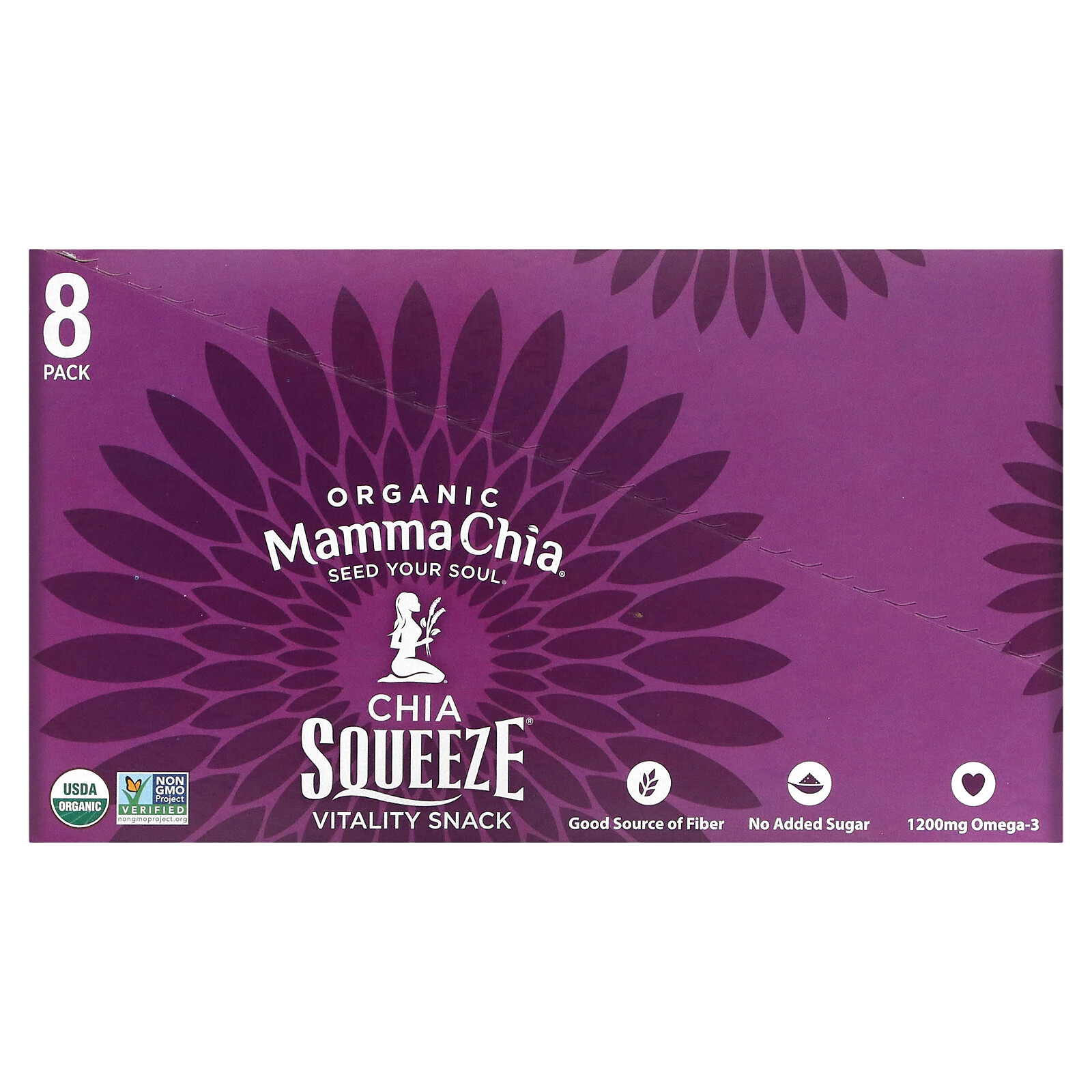 Organic Chia Squeeze Vitality Snack Blackberry Bliss 8 сжатий 99 35 унции 3590₽