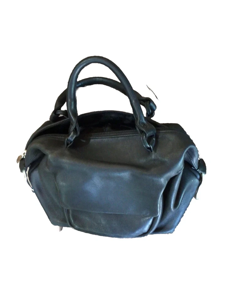 Renato Anti Bolso de Mano Cuero Negro Bolso de Mano Diseñador Foto 2 de 4