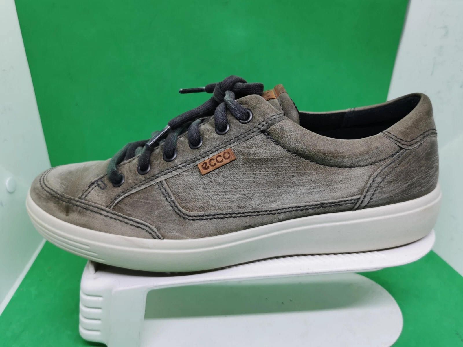 Sneaker casual da uomo Ecco 7 morbide taglia 10 44 marrone chiaro pelle talpa