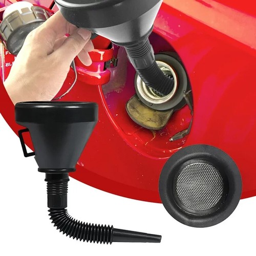 Fuel Funnels Plastic Long Neck Oil Funnels with Detachable Spout & Filter Net - Picture 4 of 11