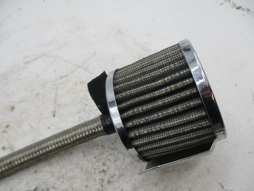 Harley Davidson K&N Chrome Breather Filter w/ Hose Line - Picture 3 of 6