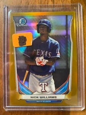 A68073 - 2014 Bowman Chrome Draft Top Gold Refractors #CTP70 Nick Williams/50