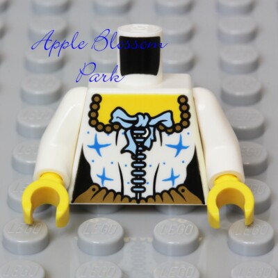 クイーン NEW Lego White Female MINIFIG TORSO - Girl Bride Queen Upper w