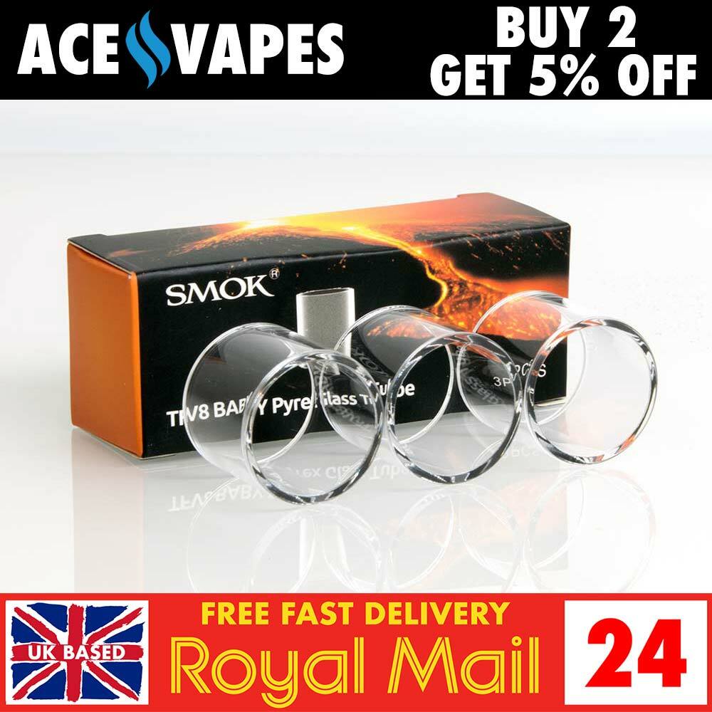 3x Replacement Glass Pieces For The 2ml SMOK TFV8 BABY BEAST TANK | eBay UK
