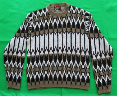 McGregor Vintage Sweater 1960's 70's Midnite Sun Argyle Acrylic