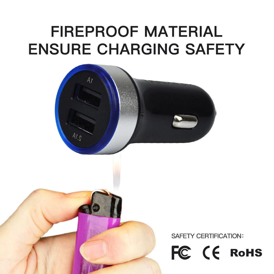 Adaptador cargador de pared súper rápido de 2 puertos USB para iPhone Samsung Android Foto 2 de 4