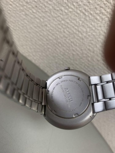 ALESSI LUNA AL8000 ALESSANDRO MENDI ANALOG WATCH MEN SILVER STAINLESS STEEL USED - Picture 3 of 4