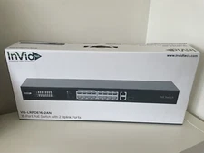InVid Tech 16-port PoE Switch w/ 2 uplink ports VIS-LRPOE16-2AN