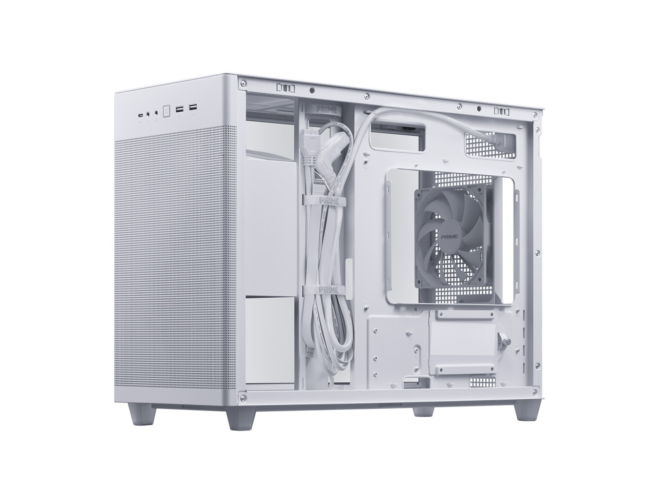 Корпус для компьютера ASUS Prime AP201 White microATX из закаленного стекла серии Tempered Glass Edition