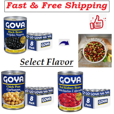Goya Foods Black Beans, 15.5 Ounce (Pack of 8) Select Flavor