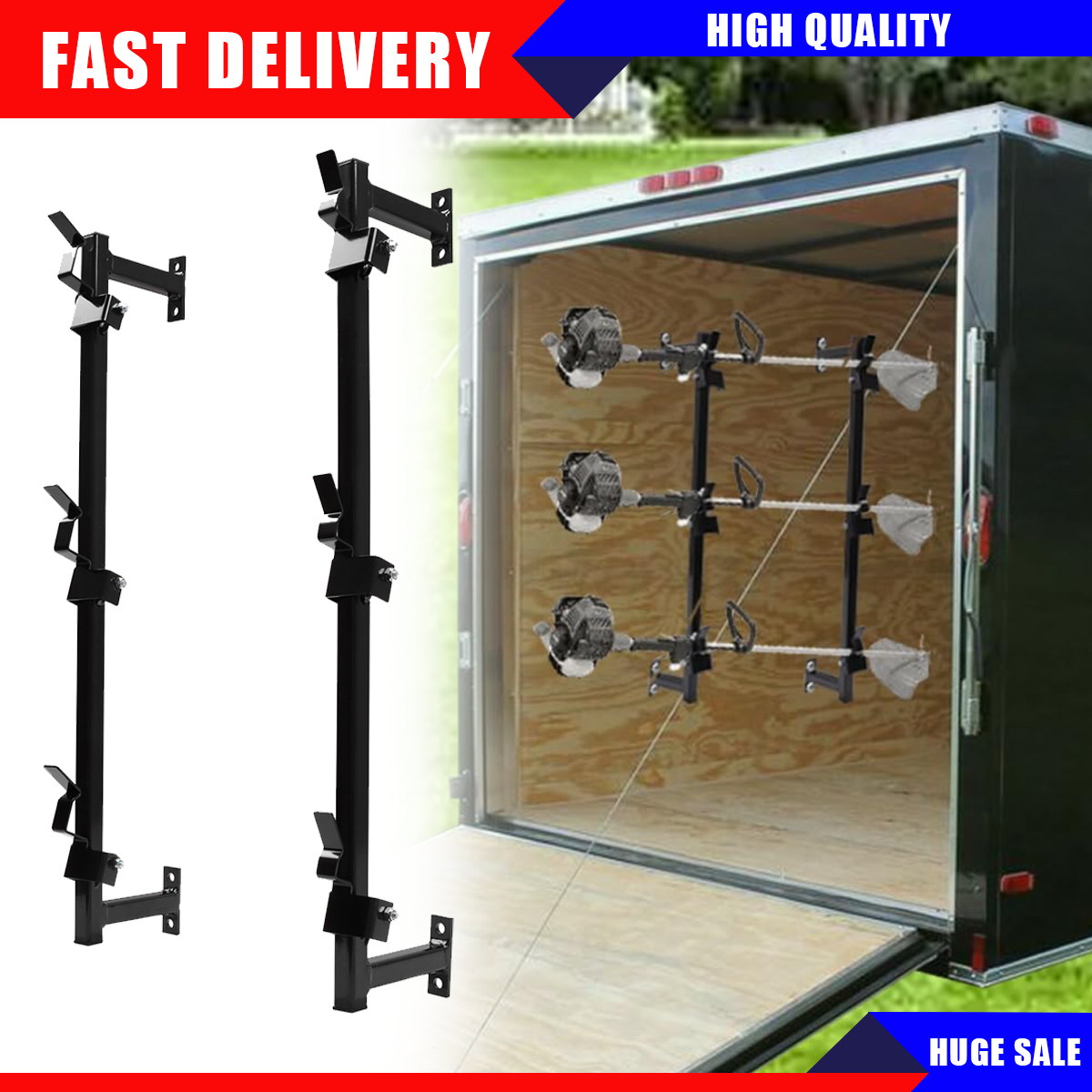3 Place Trimmer Racks for Enclosed Trailers,Trailer Rack Weedeater Rack ...