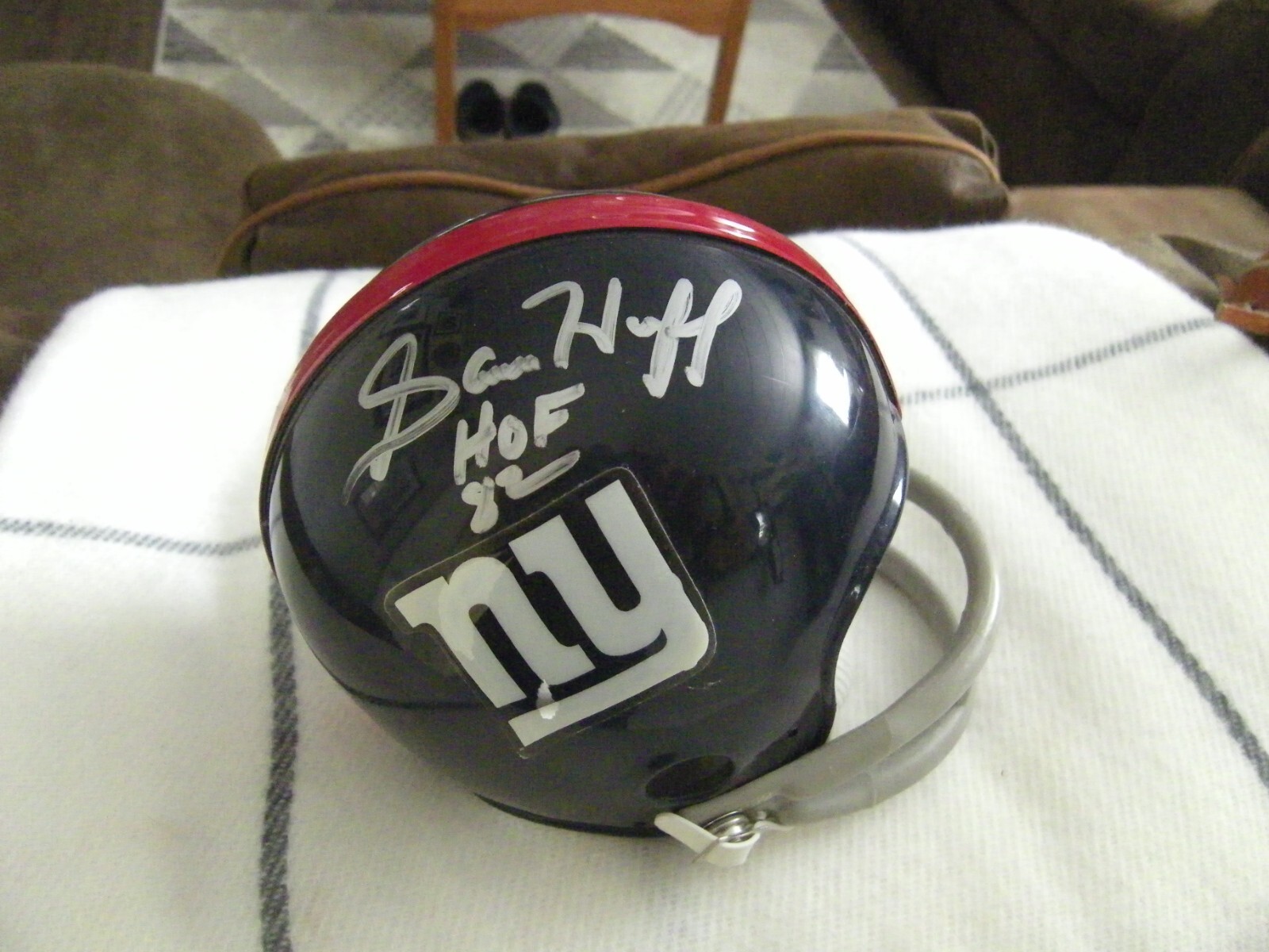 NY Giants Mini Helmet autographed by Sam Huff HOF 1982 eBay