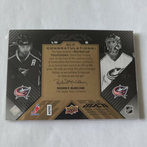 Upper Deck UD 08-09 Black Patch Jersey Dual Nash/Leclaire 06/25 *READ DESC* - Picture 3 of 3