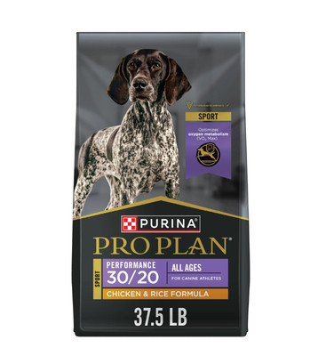 Purina Pro Plan Sport Performance 30/20 Chicken & Rice Dry Dog Food, 37.5-lb Bag