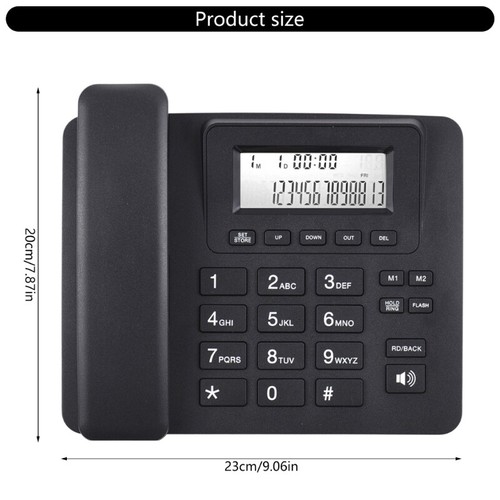 Landline Telephone Corded Desktop Large Button Phone with Caller Display - Zdjęcie 8 z 8