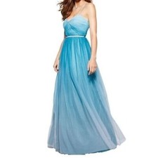 Teeze Me Junior S Open Lattice Back Ombre Gown Blue Size 0