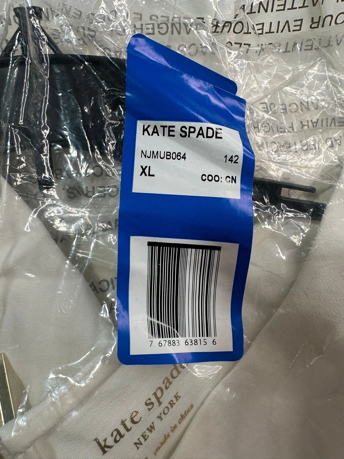 Abito donna Kate Spade bianco XL occhiello smerlato bateau aderente e svasato nuovo con etichette