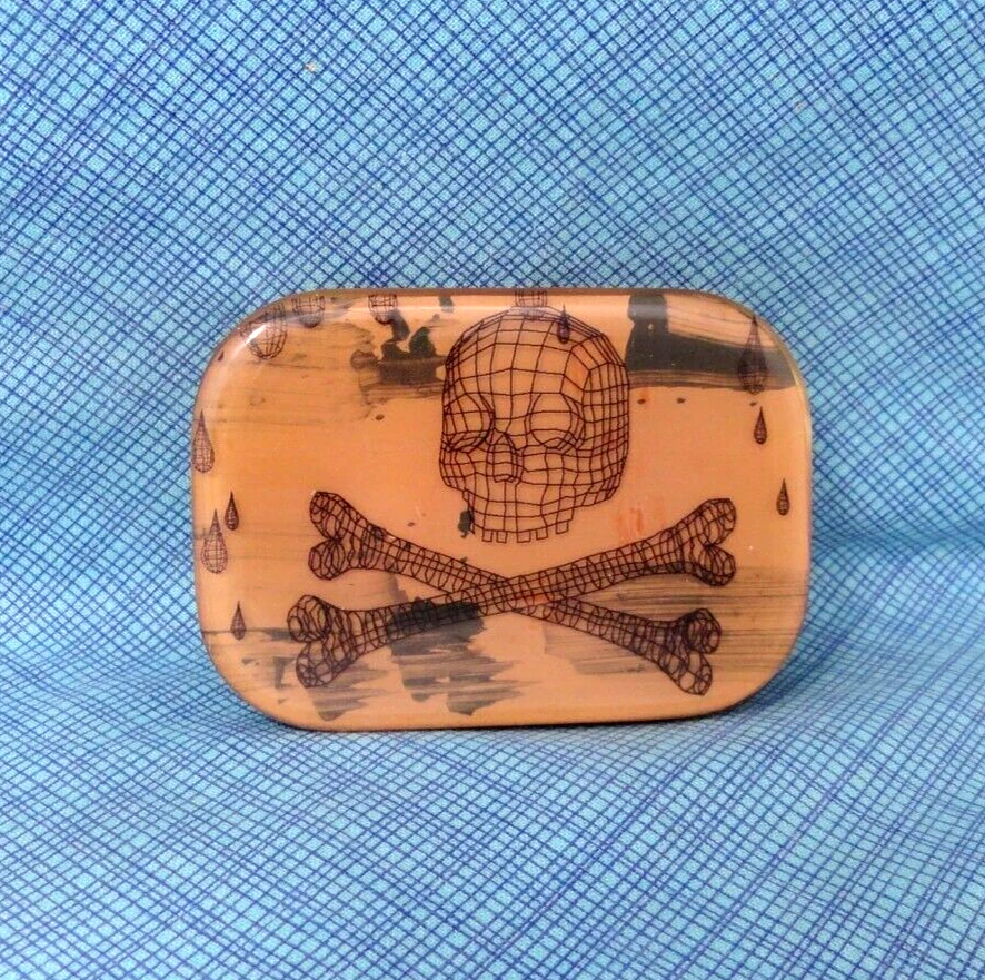 Calavera Huesos Cruzados Arte Cinturón Hebilla Artesanal Firmado Brooks Shane Salzwedel .SHY090 Foto 2 de 4