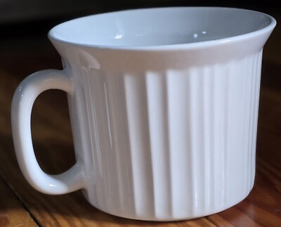 Classic CorningWare Stoneware French White 20oz. Soup Mug With Handle No  Lid GUC | eBay