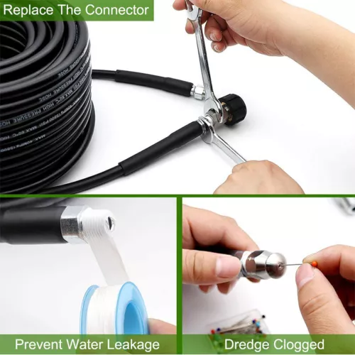 30M Sewer Jetter Kit for Pressure Washer Cleaner Hose 5800PSI NPT 1/4" Hose - Picture 4 of 11