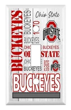Ohio State Buckeyes Light switch cover plates OR Outlet Cover bedroom Man Cave