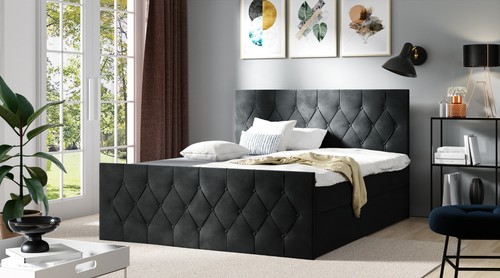 Boxspringbett SKY LUX mit 2 Bettkästen, Doppelbett mit Bonell-Matratze + Topper - Bild 17 von 19