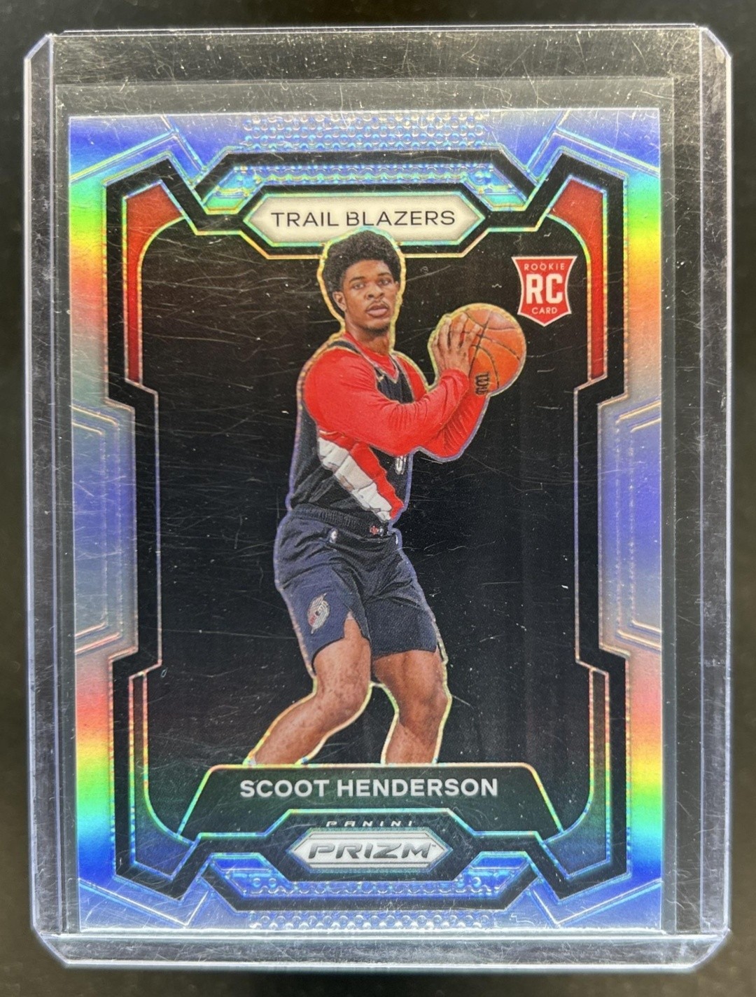 2023-24 Panini Prizm Scoot Henderson RC Prizm Silver Rookie #141 Trail Blazers