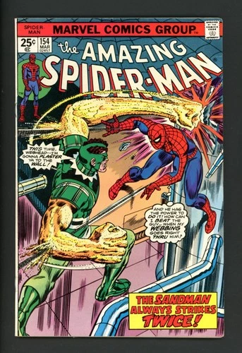 AMAZING SPIDER-MAN #154  Marvel 1976 - John Romita & Sal Buscema Art - VF