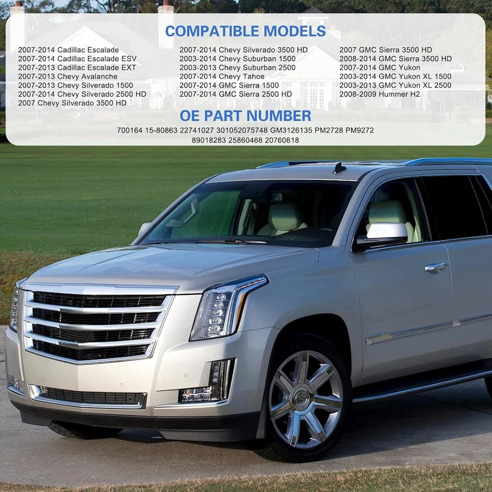 Двигатель вентилятора отопителя и кондиционера с передним вентилятором для 2007-2014 GMC Sierra 1500 2500 HD - Изображение 3 из 4