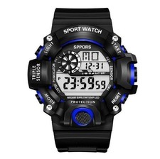 Mens Watches Big Face Military Army Walking Sports Digital LED Shockproof Watch
