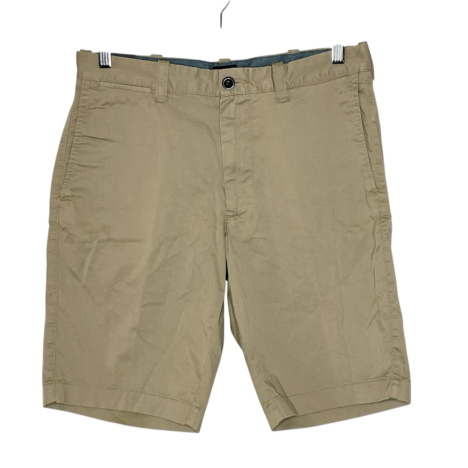 J Crew 10 in Stretch Chino Shorts Khaki Tan Mens Size 30 Preppy Casual Vacation