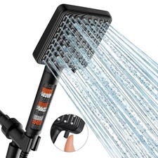 Filtered Shower Head Black - 6 Modes High Pressure Handheld Shower Head with ...