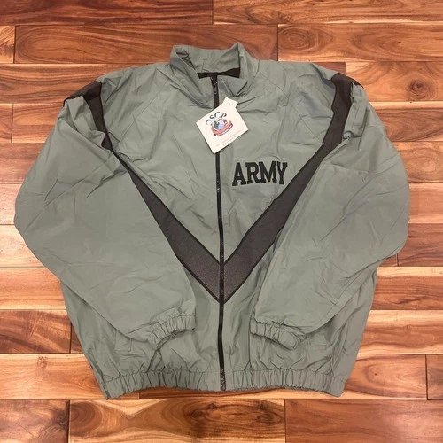 Vintage US Army IPFU PT Jacket XL Regular Reflective Windbreaker Skilcraft NWT video thumbnail