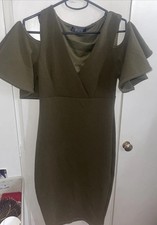 Cold shoulder Flutter Sleeve Bodycon Dress
