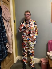 Smiffy Stand Out Suit. Jacket Trousers And Tie. Never Worn
