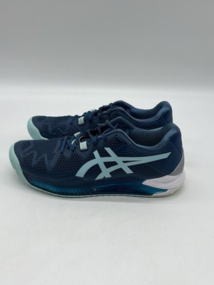 ASICS Gel-Resolution 8 Women s Sz 8.5 Clay Light Indigo Clear Blue Tennis Shoes.