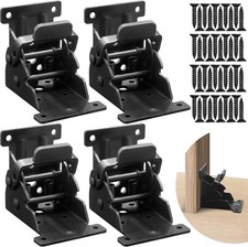 Folding Brackets 4 Packs Heavy Duty Self-Locking Hinge Table Legs Bracket Kit wi