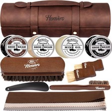 Leather Shoe Polish Kit Shoe Shine and Boot Care Set Great Gift for Men and Dad
