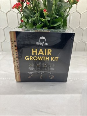 Elevate Hair Growth Kit w/Biotin Oil & Derma Roller And Massager New Sealed