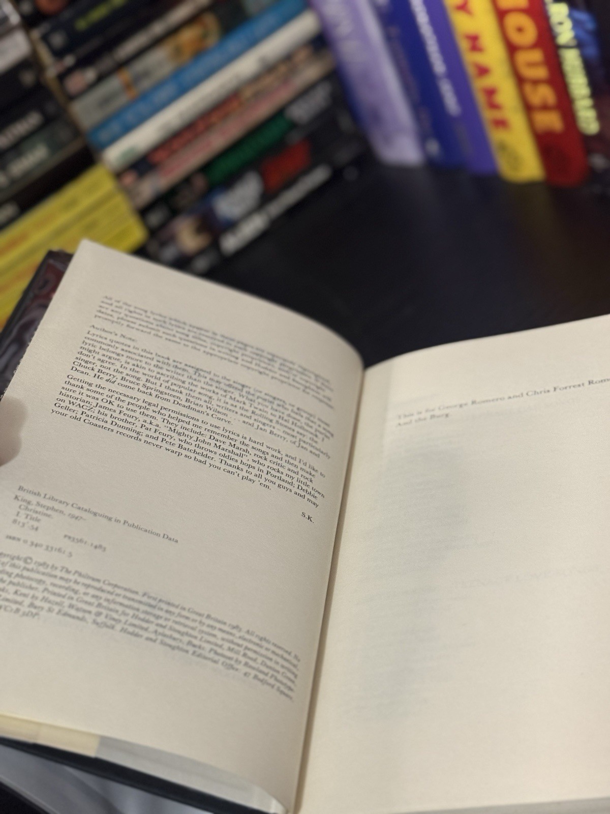 Christine Stephen King First Edition First Print UK Hardcover Edition