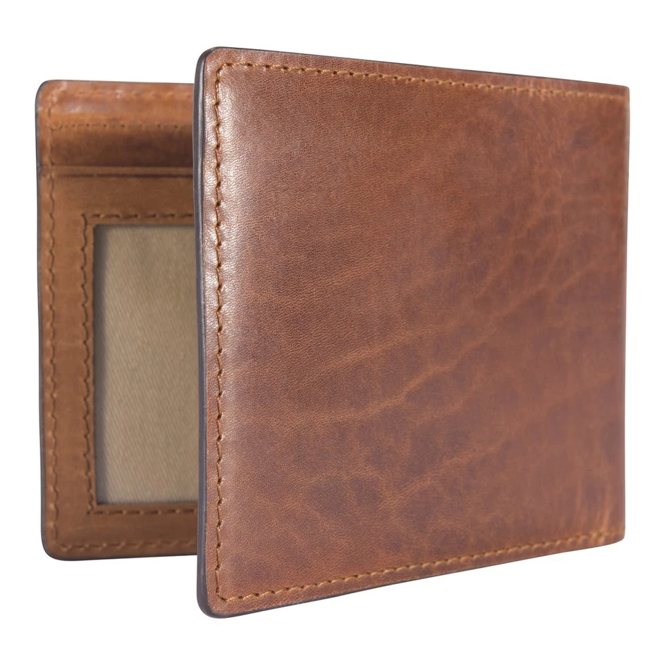 Billetera para hombre Browning de cuero genuino Western plegable, marrón Foto 3 de 4