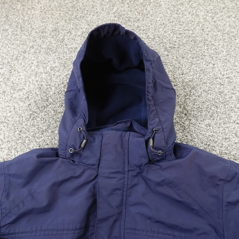 Lands End Coat Mens M Blue Squall Jacket Hooded Fleece Lined Insulated Parka - Image 4 of 4