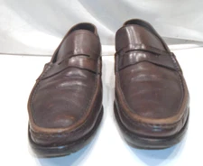 Bruno Magli Mens Neman Penny Loafers Nappa Superskin Dark Brown Italy Size 10 M