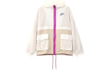 Nike Logo Hooded Zip-Up Woven Outdoor Windbreaker Jacket