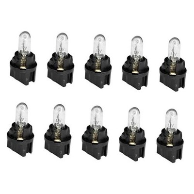 10PCS Car T5 Instrument Light, Car Dashboard Halogen Bulbs，12V 1.2W White