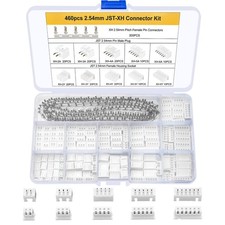 460 Pcs JST-XH 2.54mm Connector Kit, 2.54mm Male and Female 2/3/4/5/6 Pin Hea...